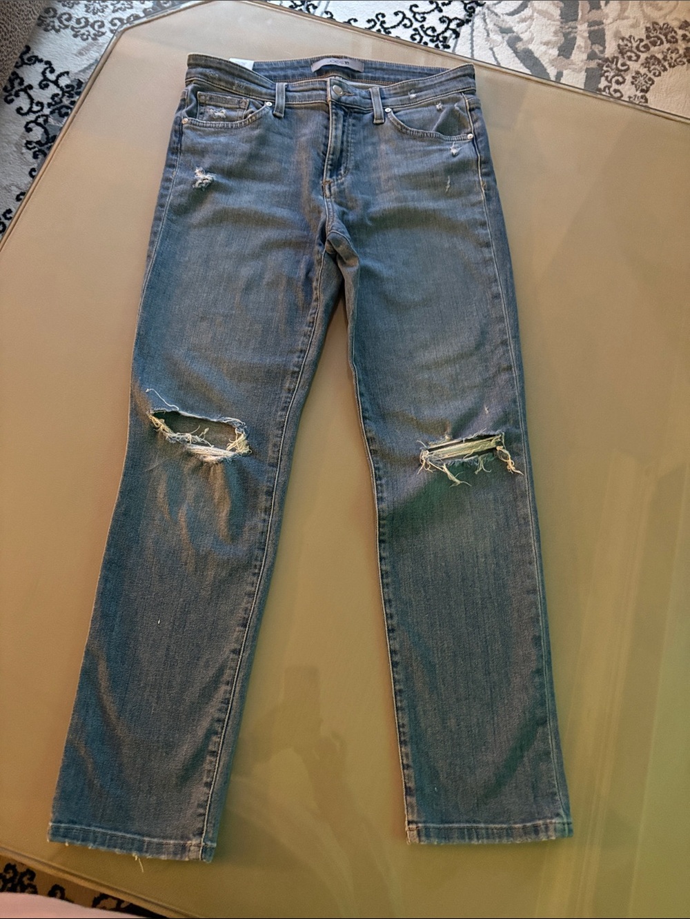 Joe's Jeans Women's Boot Cut Distressed Denim - Mid Blue